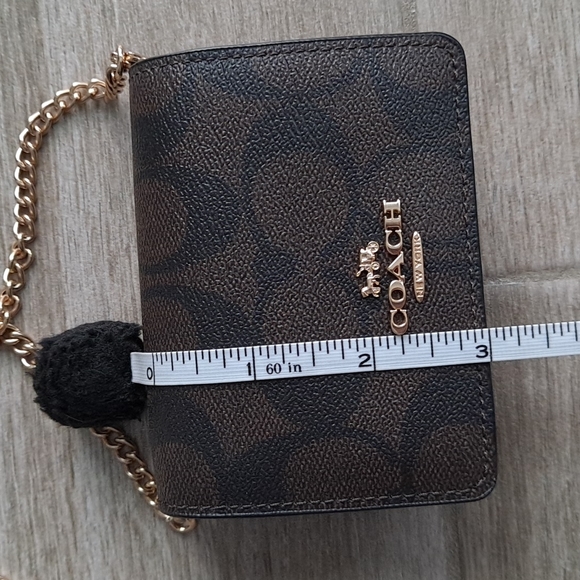 NWT Coach Signature Mini Wallet On Chain - Picture 7 of 16